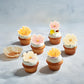Ephlyn 50Pcs Edible Flower Cupcake Toppers Wafer Paper Spring Bridal Engagement Baby Shower Birthday Party Cupcake Picks Anniver