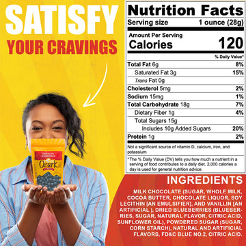 Ozark Nut Roasters Chocolate Coated Blueberries & Candied Peanuts, Resealable 2 Pack, 14 oz