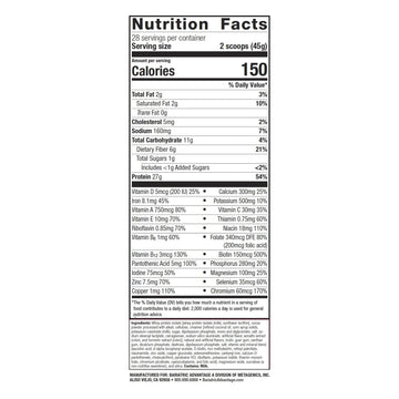 Bariatric Advantage High Protein Meal Replacement Drink Mix, 27g Protein, 45.43 oz, Chocolate Flavor, Whey Isolate, 28 Servings