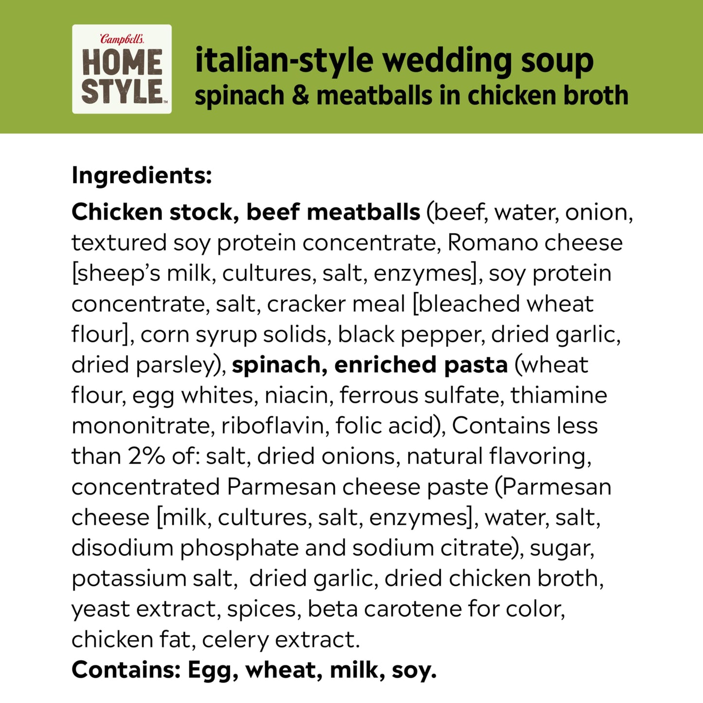 Campbells Homestyle Italian Wedding Soup, 16.1 OZ Can (Pack of 6)