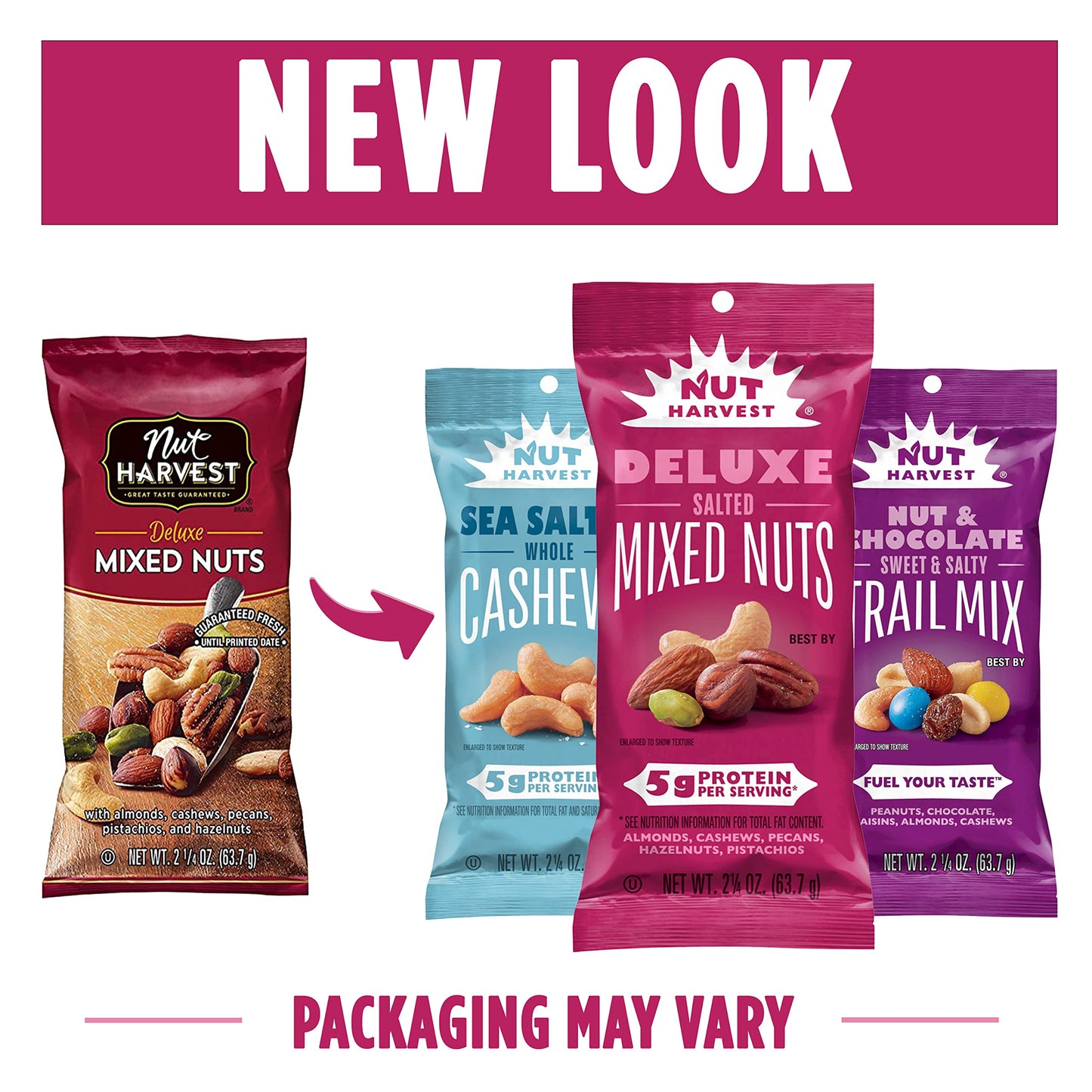 Nut Harvest Deluxe Mixed Nuts, 2.25 Ounce (Pack Of 16)