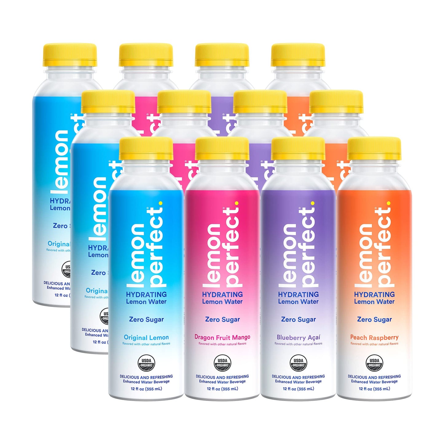 Lemon Perfect, Hydrating Organic Lemon Water, Zero Sugar, Flavored Water, Squeezed from Real Fruit, Plastic Neutral, No Artifici