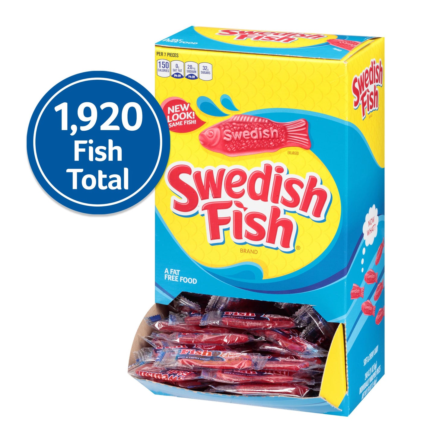 Swedish Fish Individually Wrapped Soft & Chewy Candy, Bulk Candy, 240 Count Box