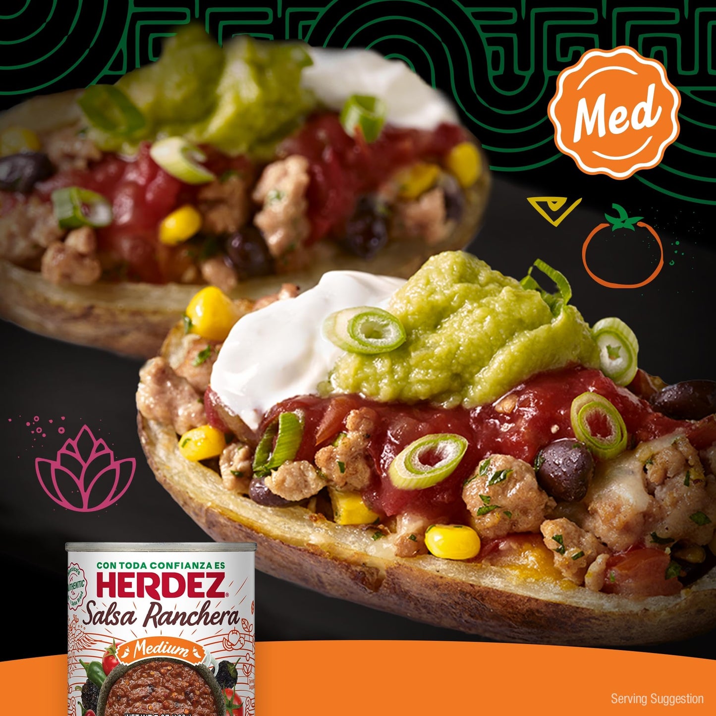 HERDEZ Ranchera Salsa, Medium, 7 oz Can (12 Pack) - Authentic Mexican Salsa for Tacos, Chips, and Dips - Made with Fresh Ingredi