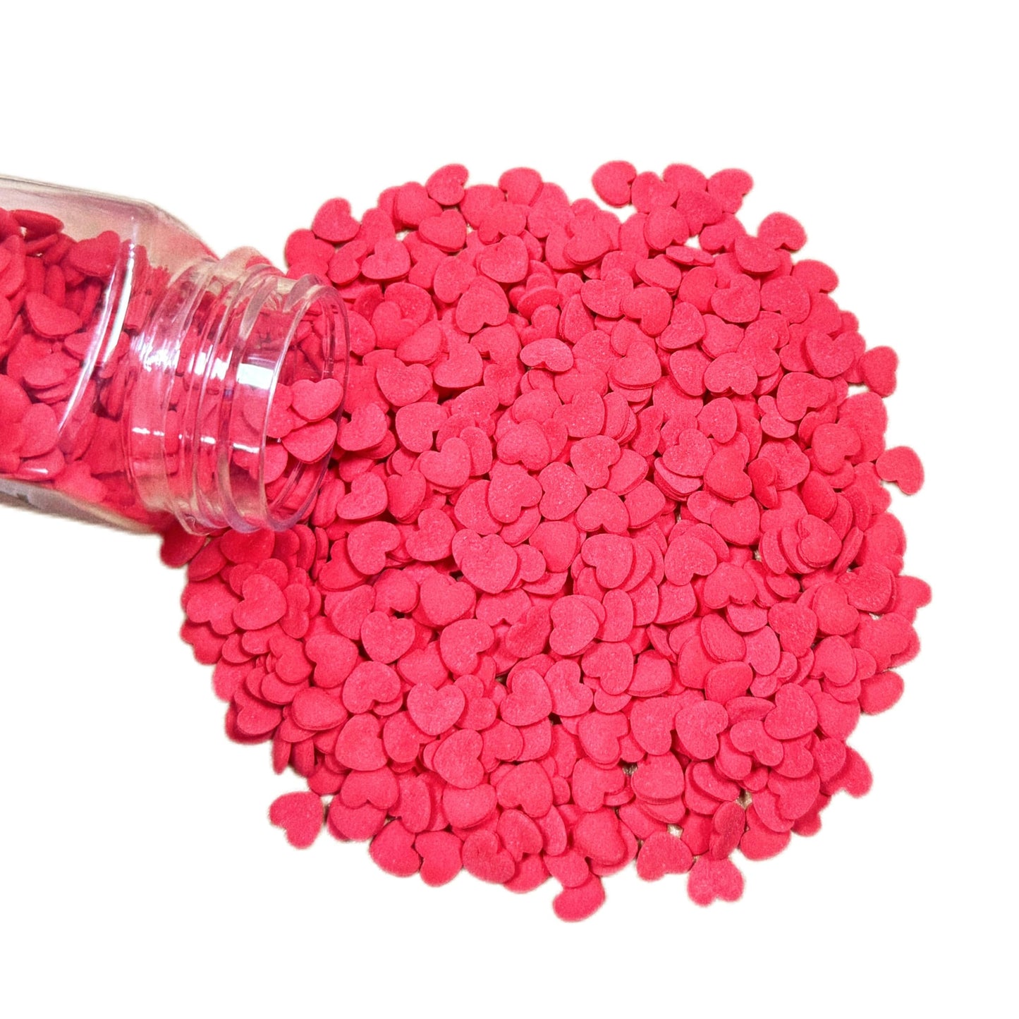 Sentovac Edible Red Hearts Sprinkles For Decorating 1 Bottle 2.82Oz/ 80G | Cake Cupcakes And Ice Cream Topper Decorations