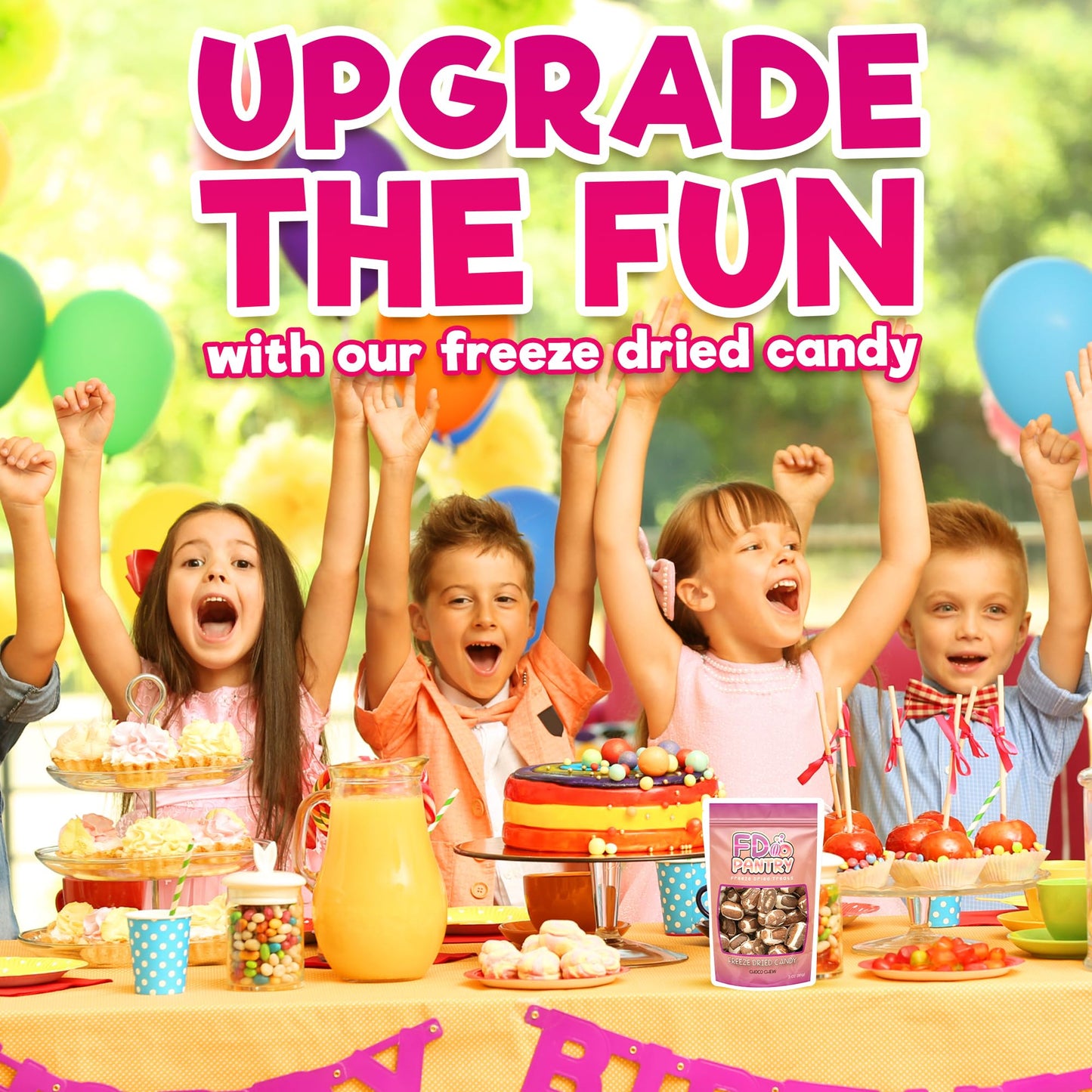 FD Pantry Freeze Dried Milk Chocolate Vanilla Nougat Candy, 7 oz Large Bag