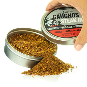 2-Dos Gauchos Steak Rub Argentine Chimichurri Seasoning - Easy Chimichurri Sauce and Authentic Marinade - Argentina Food and Gif