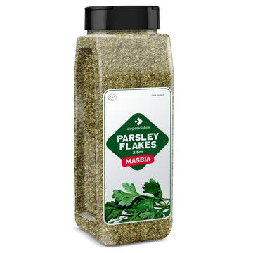 Dependable Foods Parsley Flakes - 2.5 Oz. Jar - Kosher, Natural Dried Parsley Seasoning for Chefs, Restaurants - Curly Parsley -
