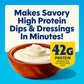 Protein Ranch Seasoning for Salad Dressings & Dips - Quick & Easy Ranch Dressing Mix | Great with Veggies & Popcorn | Savory Protein Powder