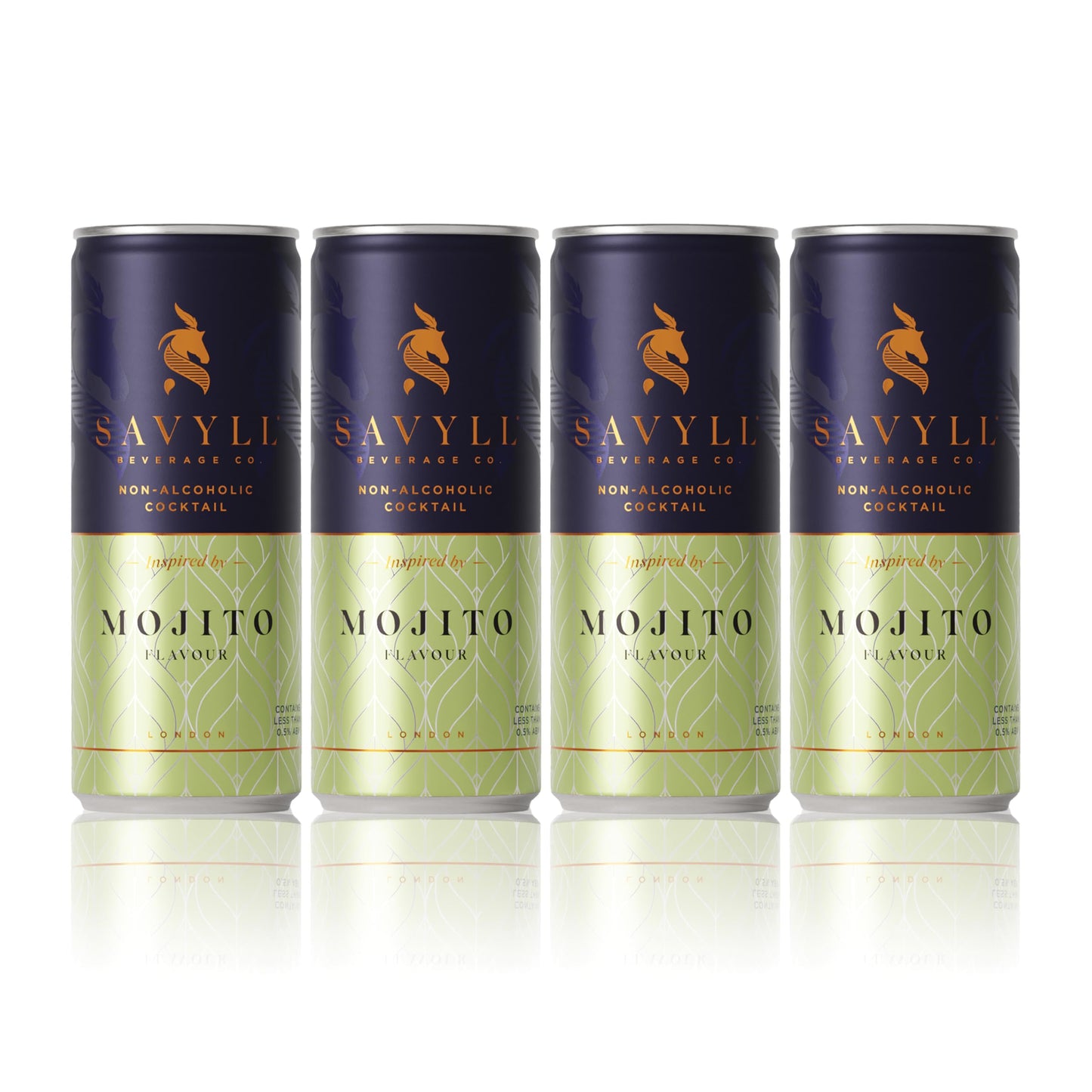 Savyll Non-Beverage-Style Minty Mojito Mocktail 4-Pack (8.45 Fl Oz Cans)