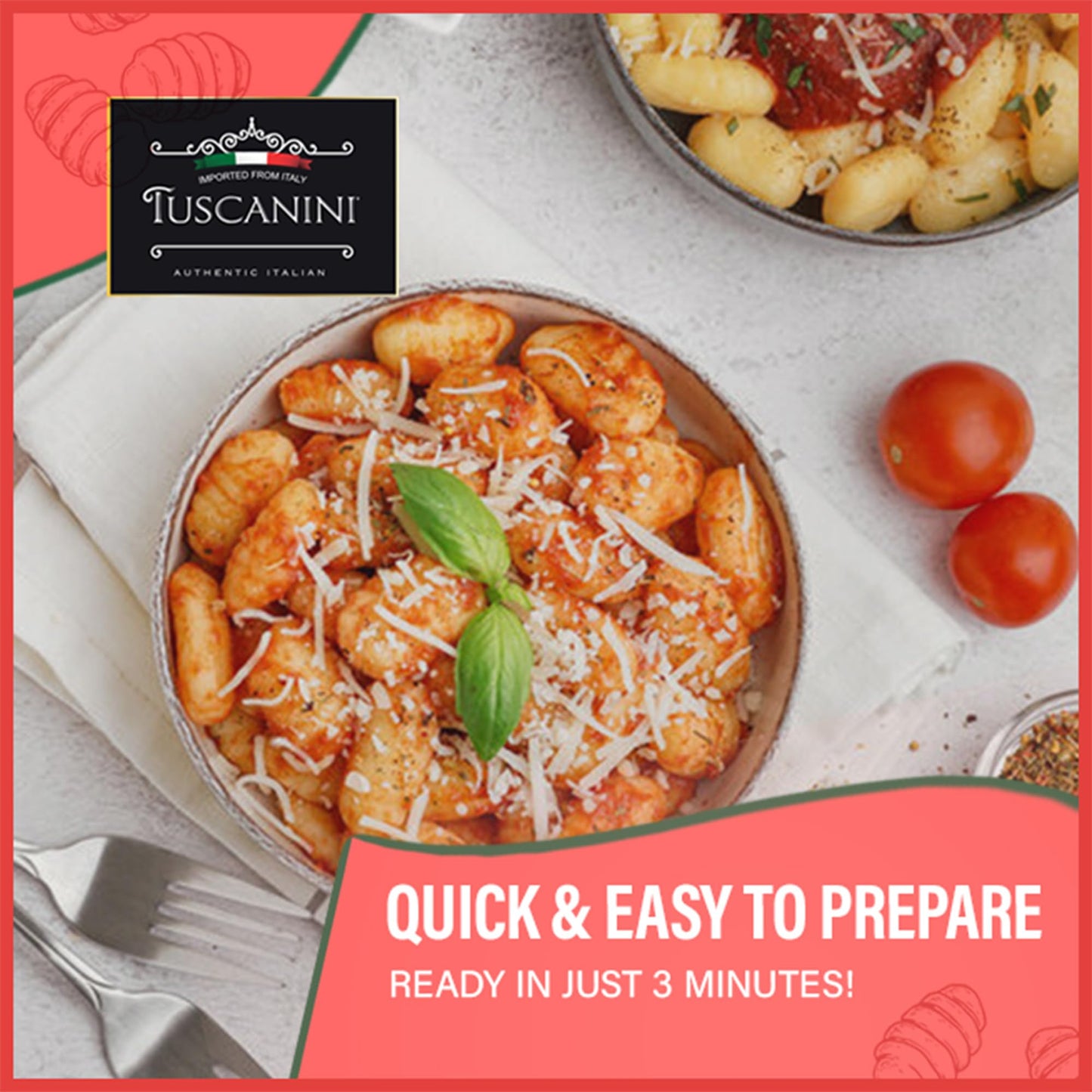 Tuscanini Gluten Free Potato Gnocchi, 16Oz (2 Pack) | Imported From Italy, Low Fat, Ready In Minutes