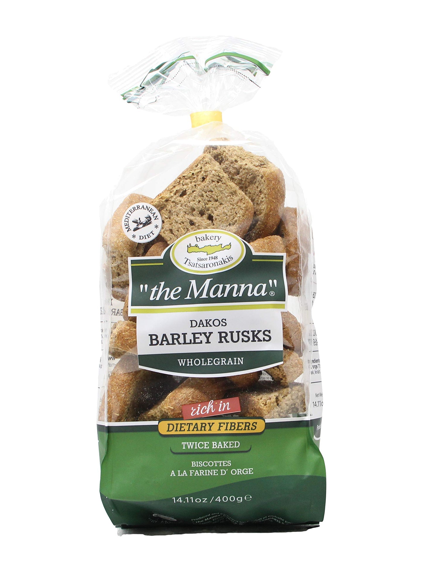 Greek Whole Grain Barley Rusks - Tsatsaronakis ''The Manna'' (400 Gram)
