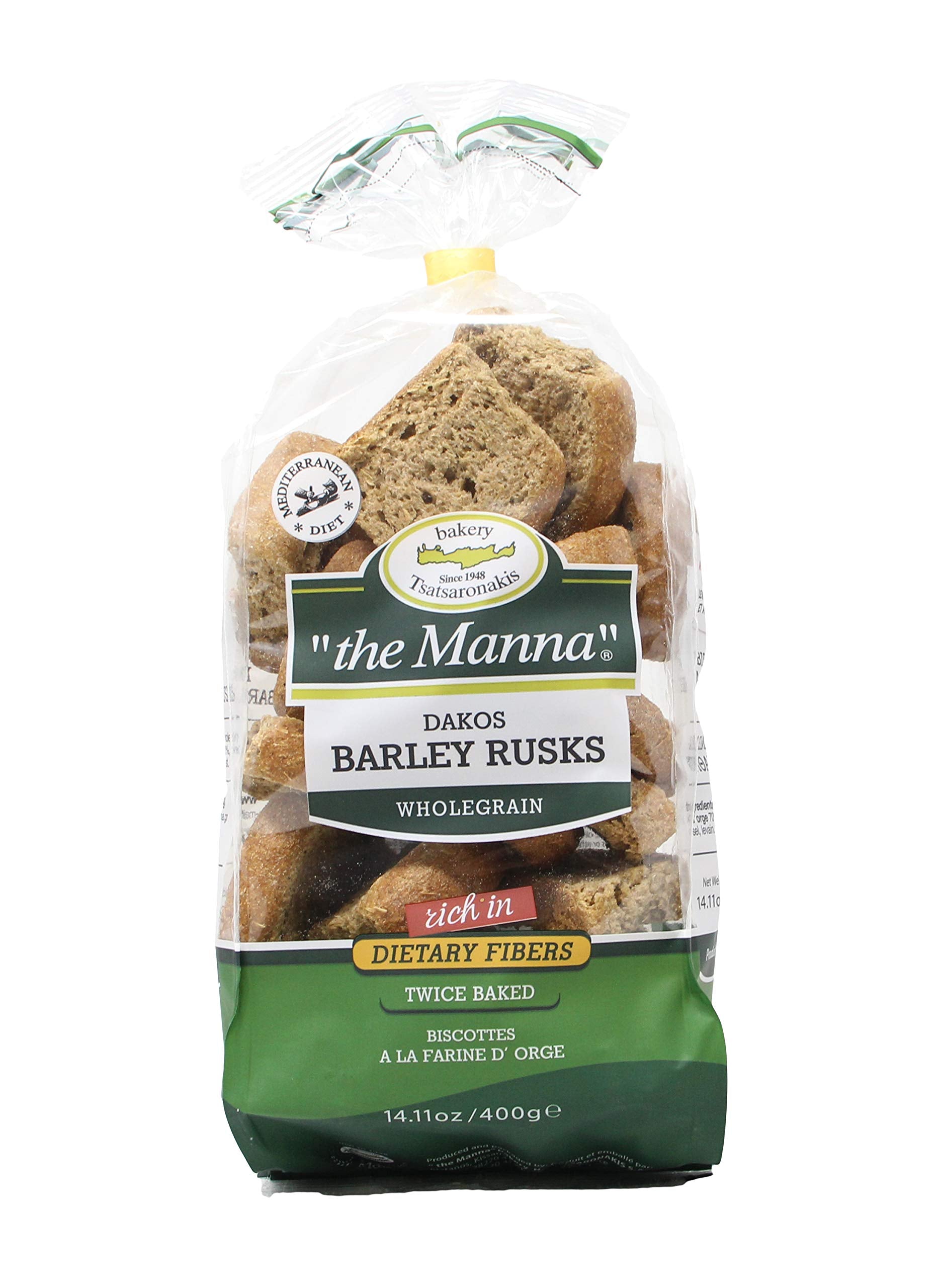 Greek Whole Grain Barley Rusks - Tsatsaronakis ''The Manna'' (400 Gram)
