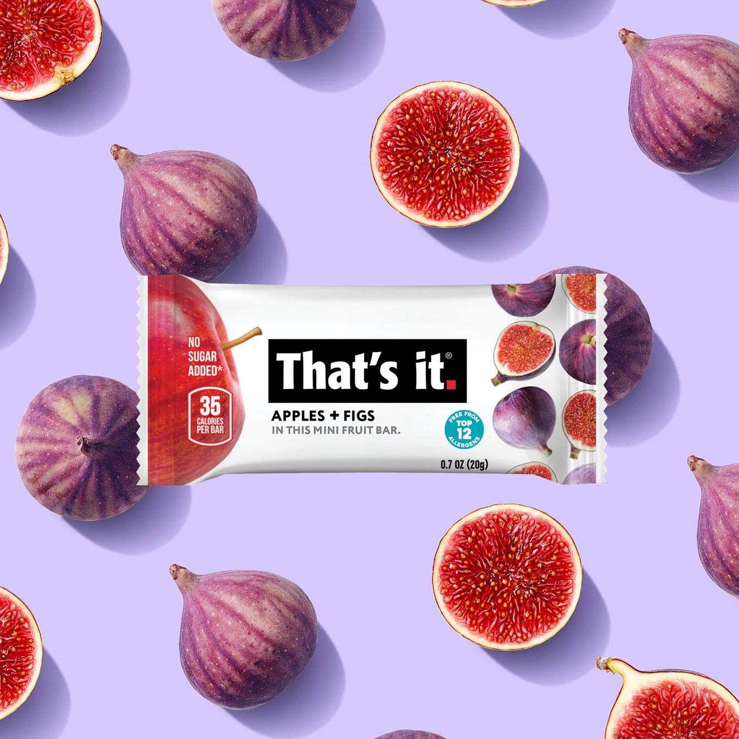 Thats It. Mini Fruit Bars Variety (20 Pack) No Sugar Added, Plant-Based, Vegan & Gluten Free, Breakfast Bar, Paleo, For Children & Mature-Themeds, Non Gmo, Fiber