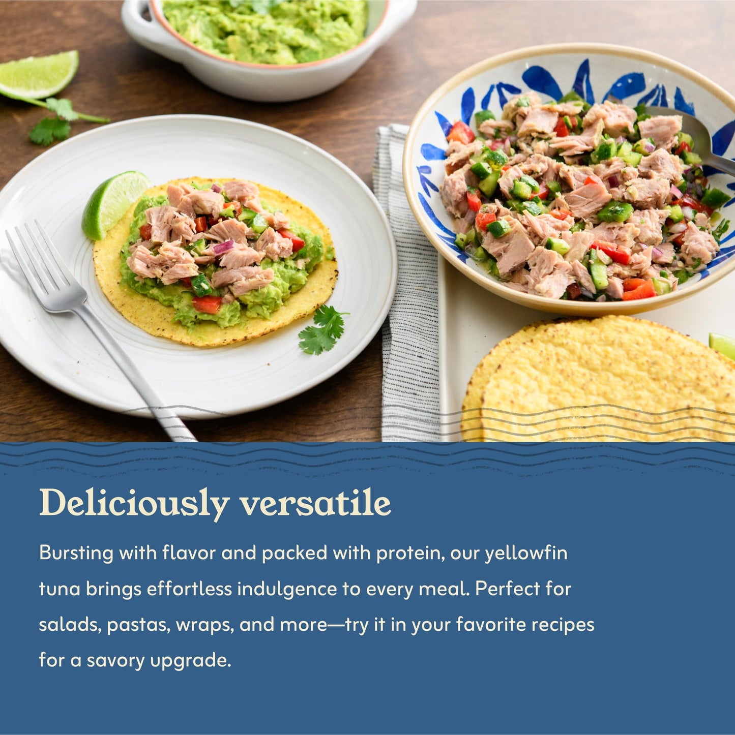 Van Camp'S Seafood Solid Light Yellowfin Tuna In Water, 5 Oz. Can (Pack Of 48), Wild Caught Canned Tuna