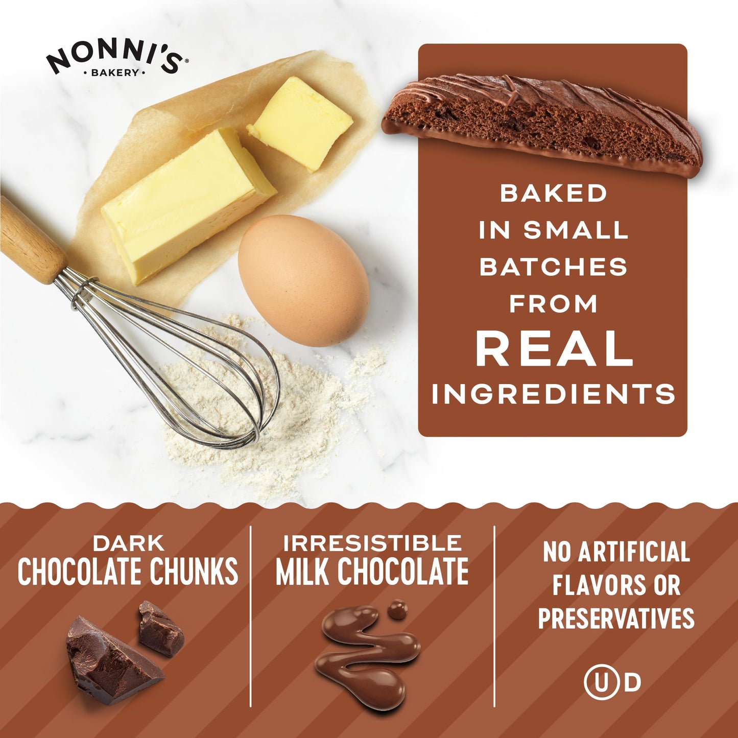 Nonni'S Triple Chocolate Biscotti Italian Cookies - 3 Boxes Triple Chocolate Italian Biscotti Cookies W/Dark Chocolate - Biscott