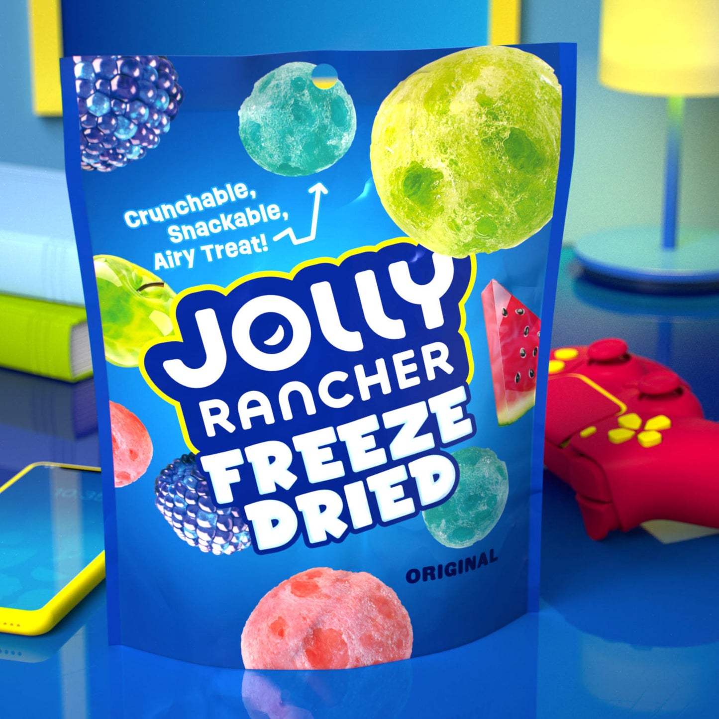 Jolly Rancher Freeze Dried Candy Bag - Original Fruit Flavored, 3.1 oz, Assorted