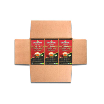 Miracle Tree's Moringa Energy Tea - Cherry Chamomile Tea | Super Caffeinated Blend | Healthy Coffee Alternative, Perfect for Foc