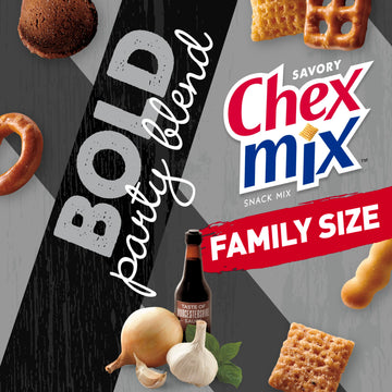 Chex Mix Bold Party Blend Savory Snack Mix, Family Size, 13.5 oz