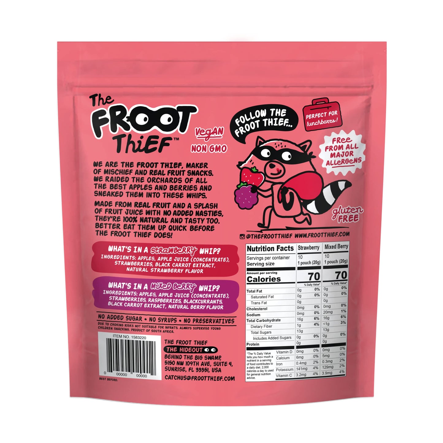The Froot Thief Real Fruit Whips 20Ct, 1.06 Lbs
