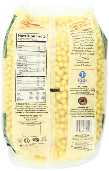 Envirokidz Organic Peanut Butter Panda Puffs Enviropakz, 25 Ounce Bags