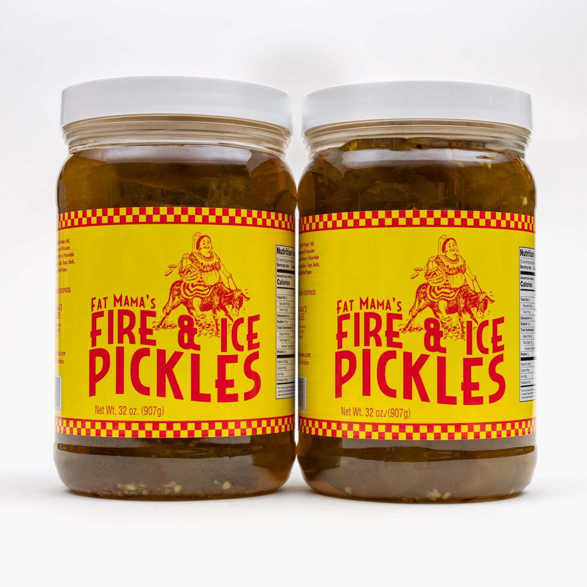 Fat Mama's Fire & Ice Pickles, 2 Pack - 32 oz