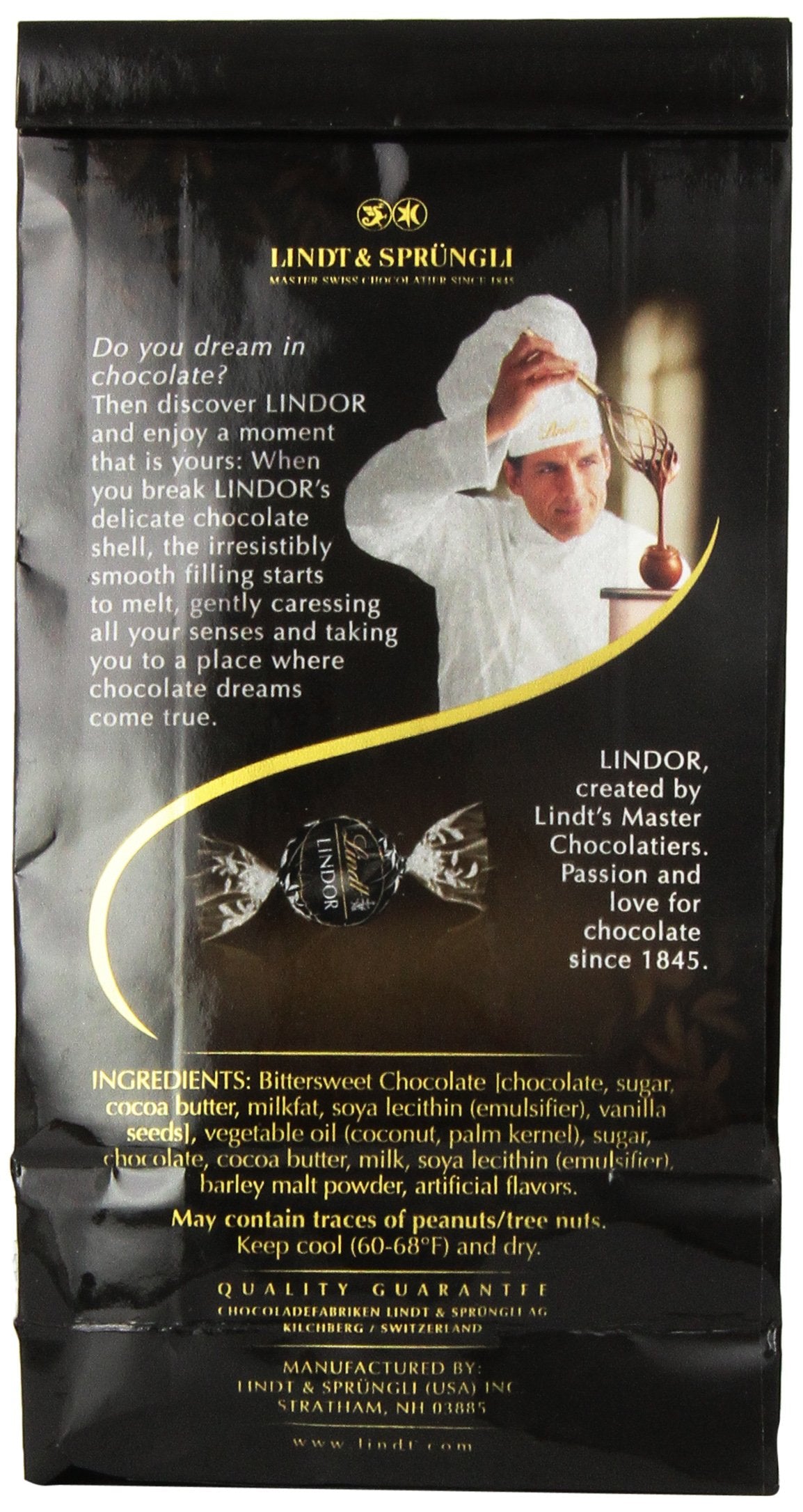 Lindt Lindor 60% Extra Dark Chocolate Truffles, 5.1 Ounce (Pack Of 6)