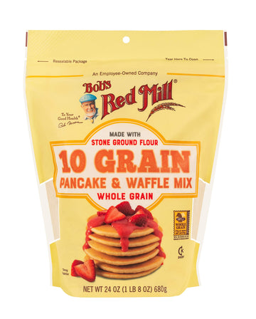 Bob'S Red Mill 10 Grain Pancake Mix, 24Oz (Pack Of 4) - Whole Grain, Kosher