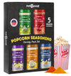 Popcorn Seasoning Popcorn Flavoring Variety Pack Gifts Set Of 5 Popcorn Salt 2.5 Oz Shakers, Non-Gmo Toppings, Movie Night Suppl
