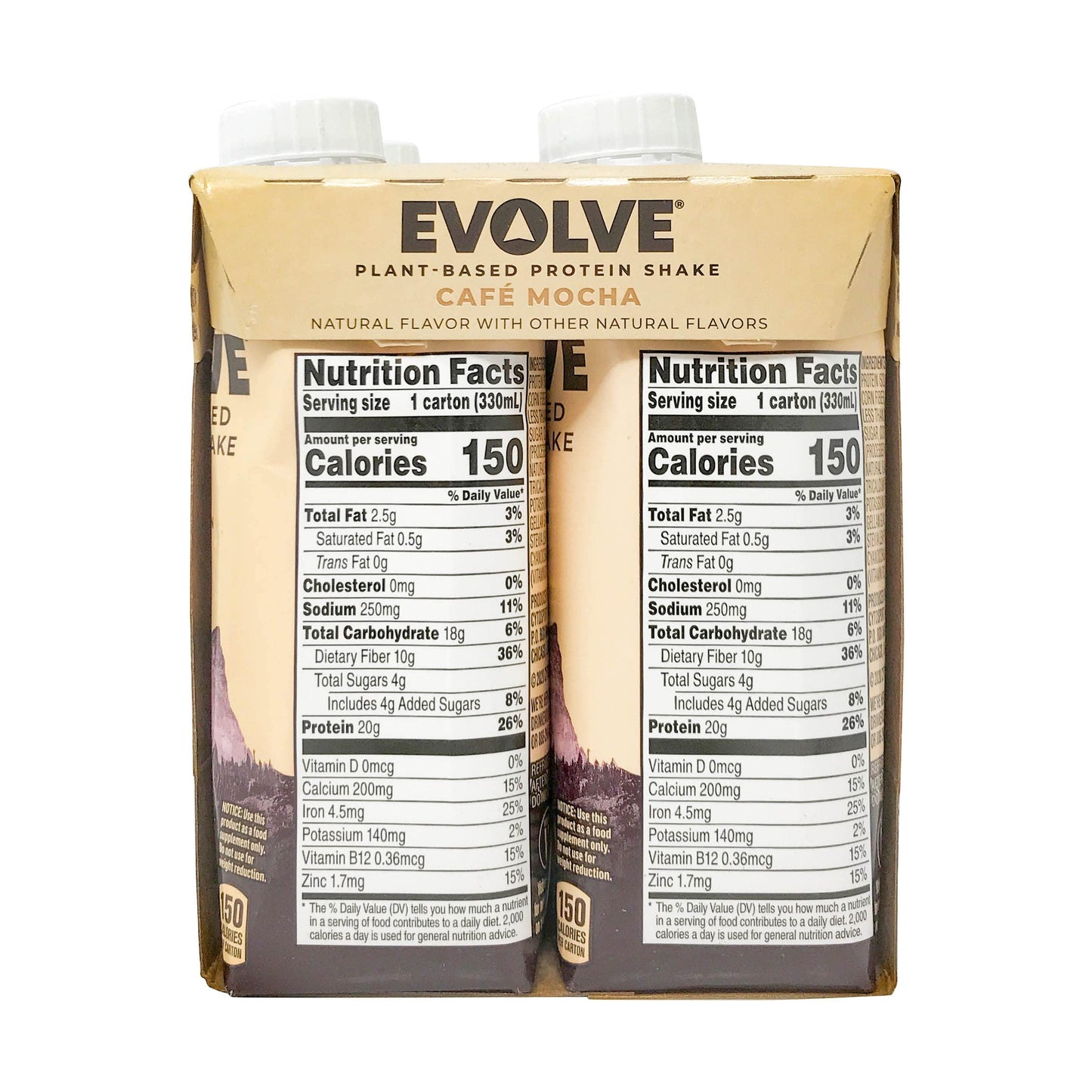 Evolve Mellow Mocha Protein Shake 4Pk, 11 Fz