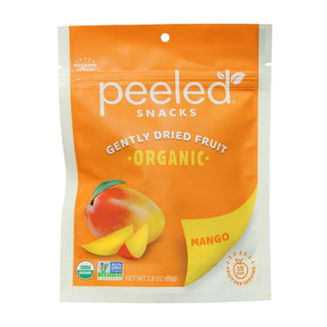 Peeled Snacks Organic Dried Fruit - Healthy, Vegan Snacks for On-the-Go Lunch and More Mango 2.8 Oz (Pack of 4)