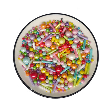 Sentovac Edible Pearl Sugar Sprinkles Mix Size 3.53Oz/ 100G Edible Candy Pearls For Decorating | Edible Cake Cupcake Sprinkles F