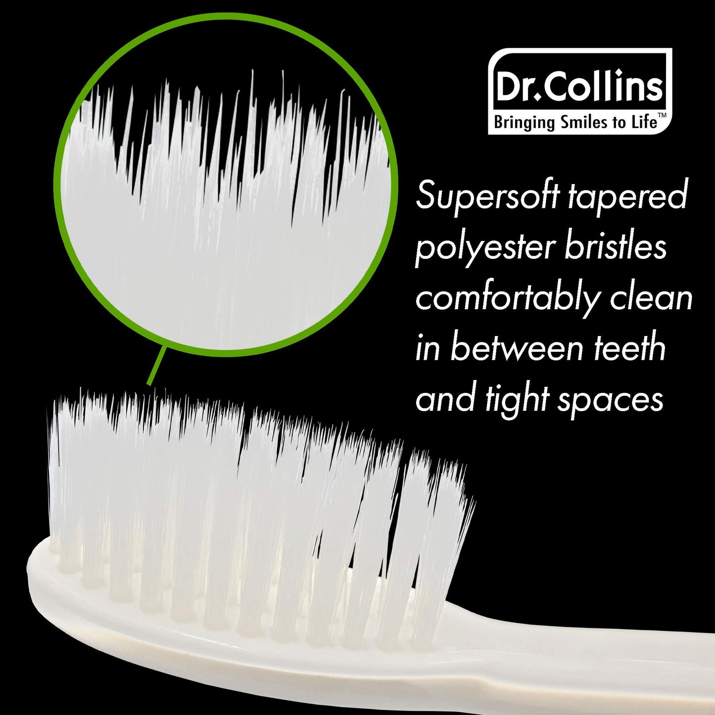 Dr. Collins Perio Toothbrush, (Colors Vary) (Pack Of 3)