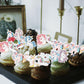 Rssta i Edible Horse Cupcake Toppers 80 Pack Rainbow Cake Decorations Design 5 Paper for Baby Shower Birthday Party
