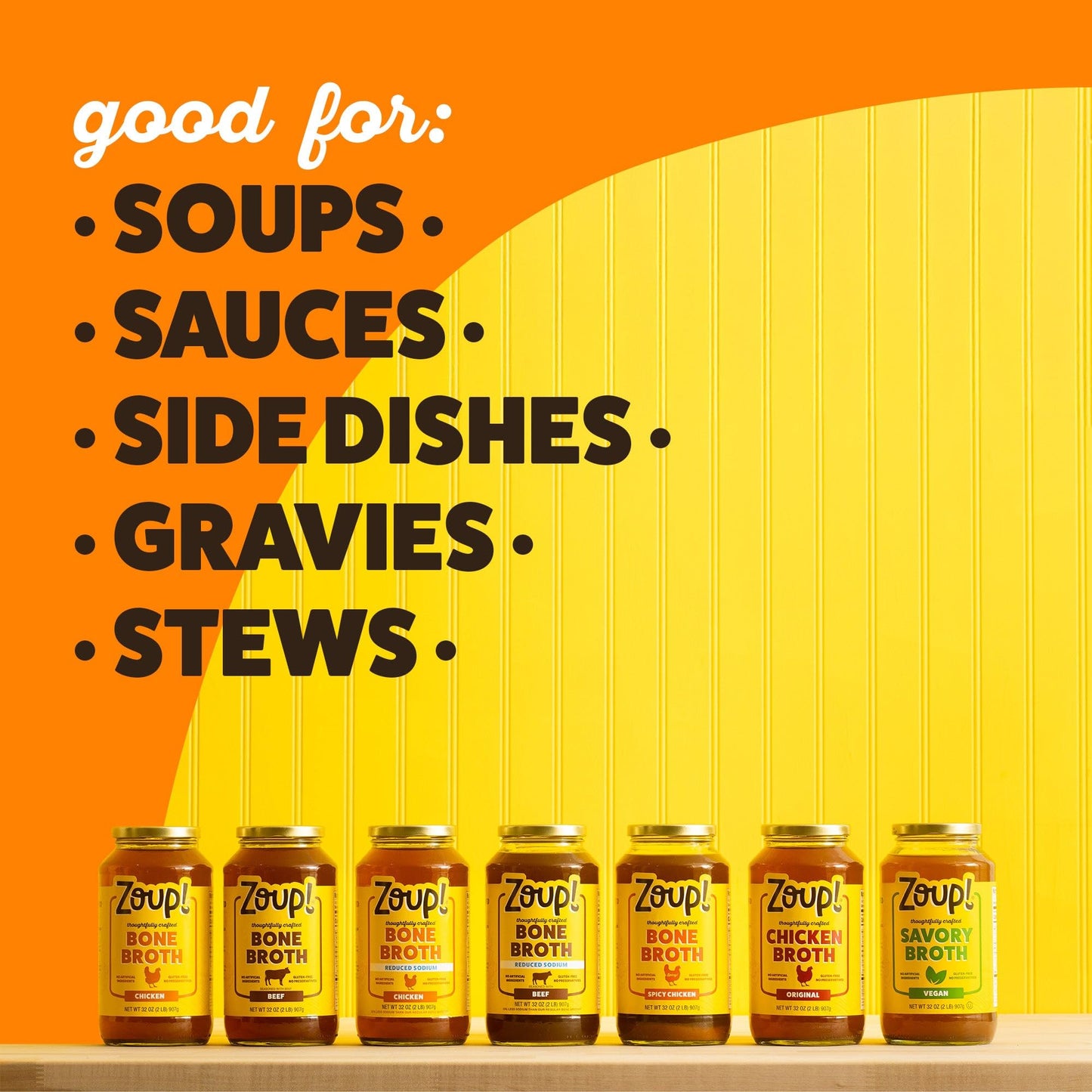 Savory Broth By Zoup! Keto-Friendly, Gluten Free, Non-Gmo - Great For Stock, Bouillon, Soup Base Or In Gravy - 1-Pack (32 Oz)