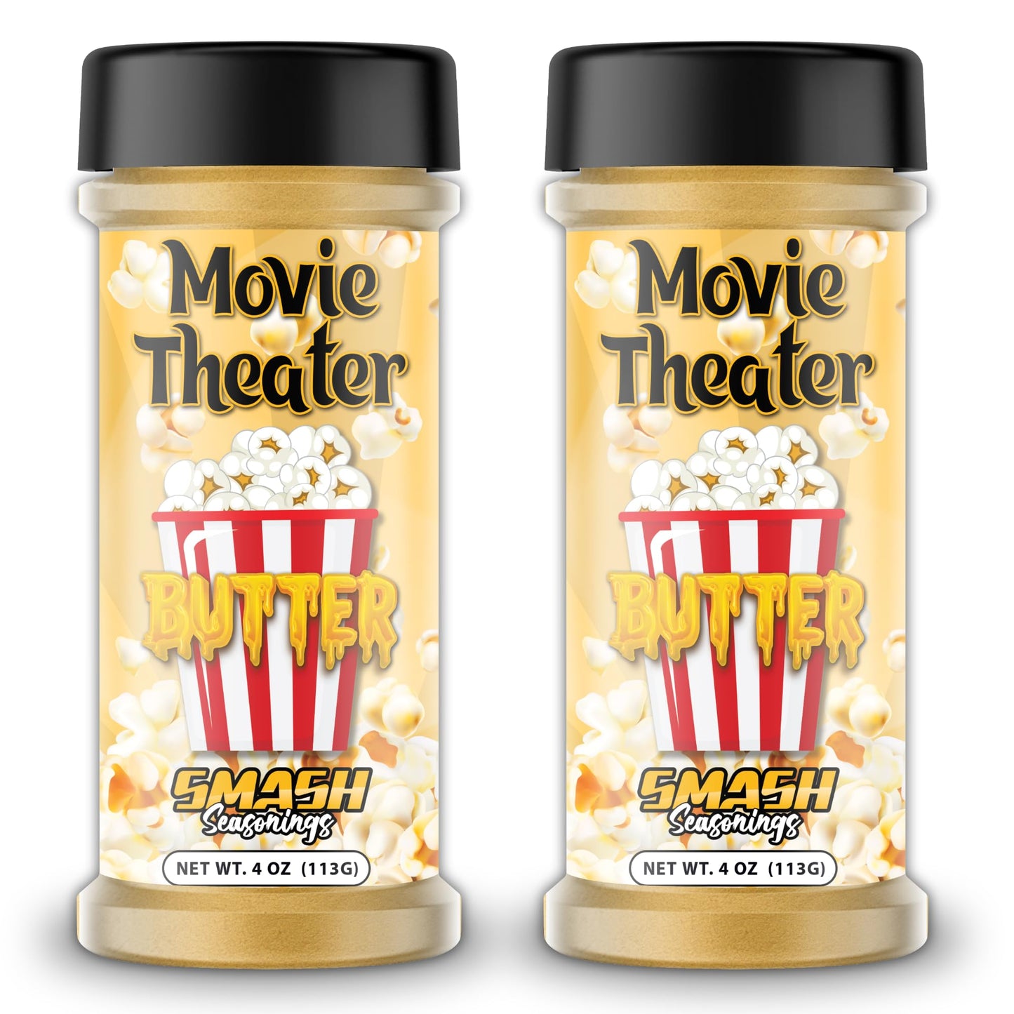 Smash Seasonings Butter Popcorn Seasoning Shaker - 2 Pack, Rich Buttery Flavor, 3 Ounce Each, Perfect for Snacks and Movie Nights