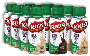 Niro Assortment | Boost High Protein Shake Variety | High Protein | Boost Rich Chocolate, Boost Creamy Strawberry, And Boost Ver