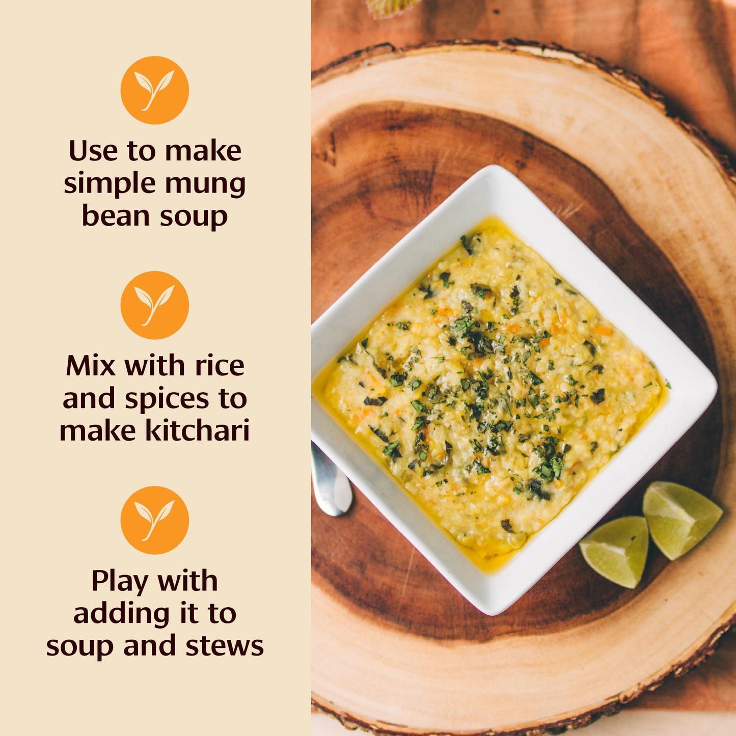 Banyan Botanicals Organic Yellow Mung Dal - Hulled Split Beans - Gluten Free, Vegan - 5 lbs