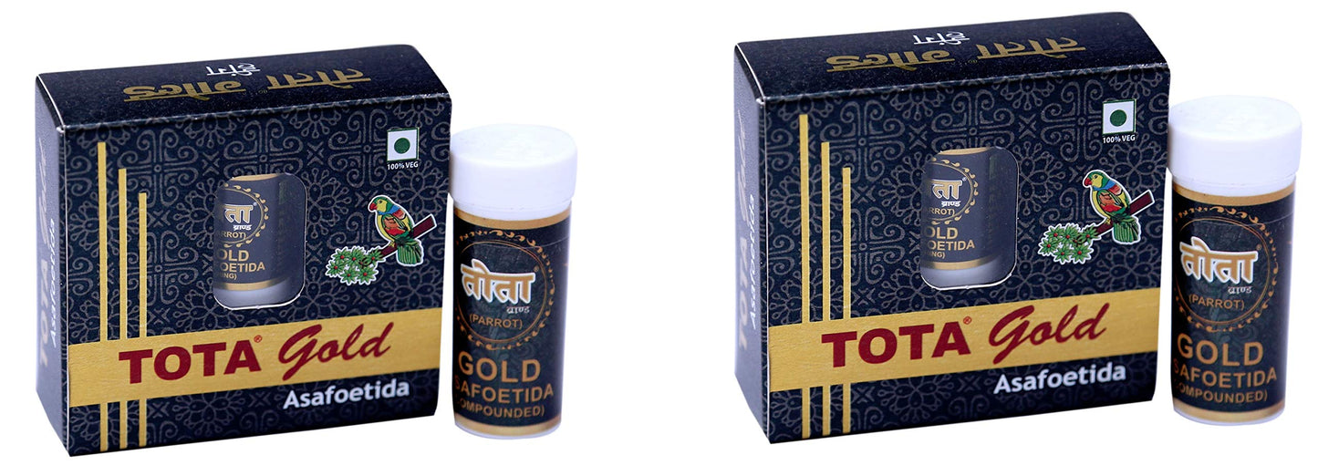 Tota Gold 100% Pure Hing Crystals - 14Gm | Gluten Free Inguva Powder - Tazaki Asfotedia Whole - Combo Pack Of 2 () Heeng Pure