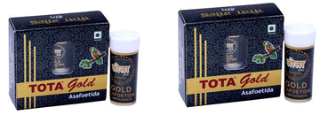 Tota Gold 100% Pure Hing Crystals - 14Gm | Gluten Free Inguva Powder - Tazaki Asfotedia Whole - Combo Pack Of 2 () Heeng Pure