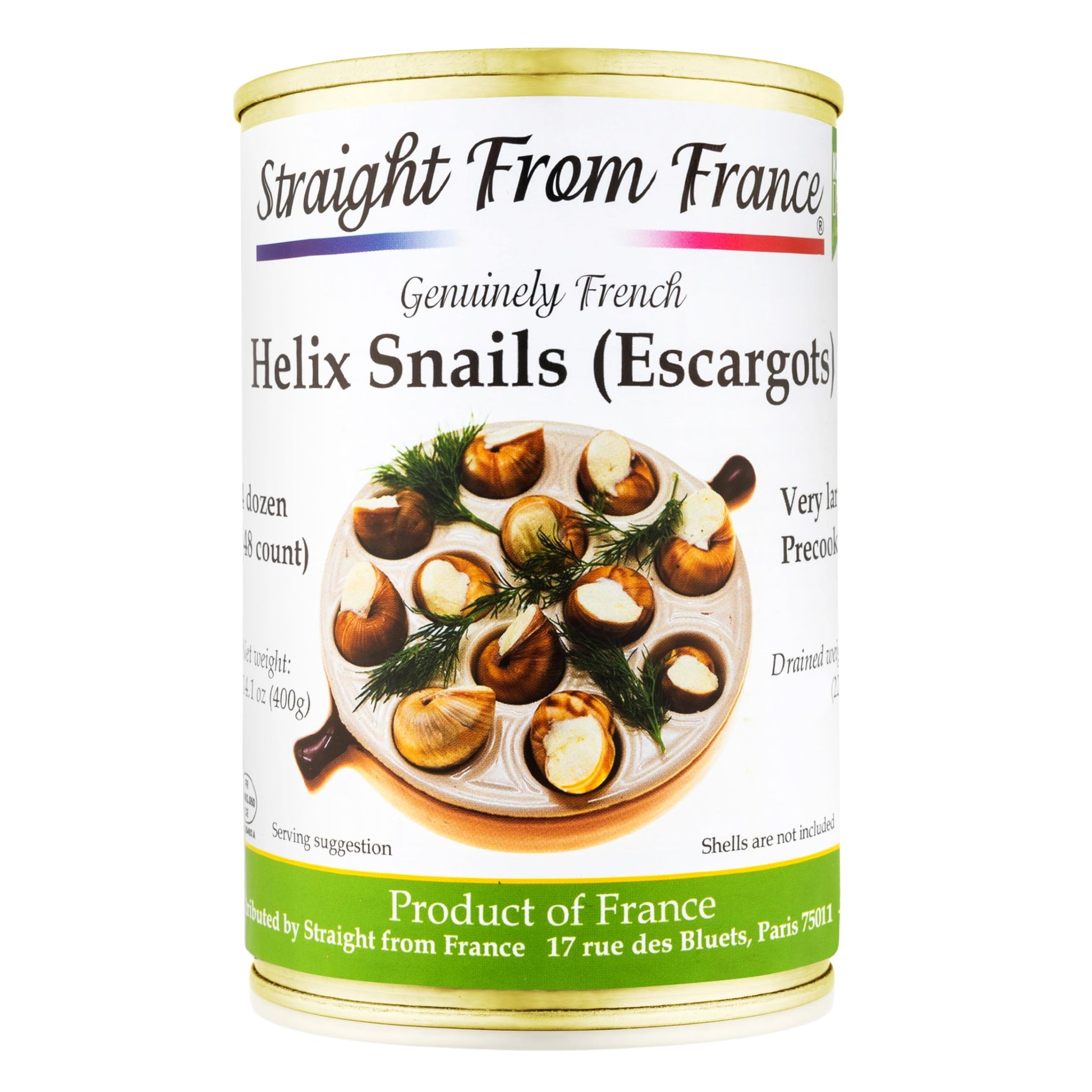 Straight From France Genuinely French  French Helix Lucoflavor Blend Canned Escargots Snails  4 Dozen