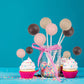 Gyufise 30Pcs Mini Balloon Cake Topper Brown Foam Ball Cake Topper Decorations Faux Pearl Balls Diy Cake Insert Topper Baking De