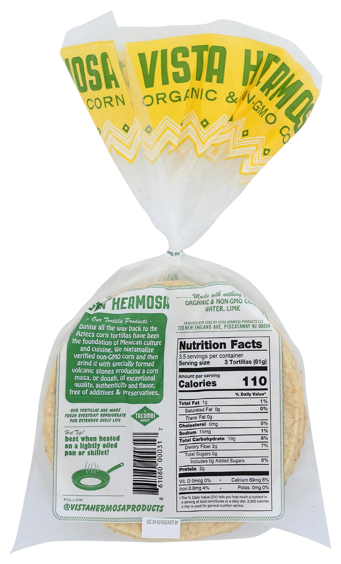 VISTA HERMOSA Corn Tortillas 10 Count, 8.5 OZ