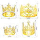 Jetec 4 Pcs Crown Cake Topper Tiara Cake Topper Crowns for Centerpieces Crown for Flower Bouquet for Birthday Party Decor (Gold,