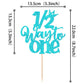 ZHUOWEISM Cake Topper Glitter Happy 6 Months Birthday Decoration, Blue, Paper, 1 PCS