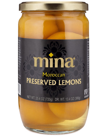 Mina Preserved Lemons - Authentic Moroccan Gourmet Beldi Lemons, 25.4 Ounce, Non-GMO, Vegan, Gluten Free