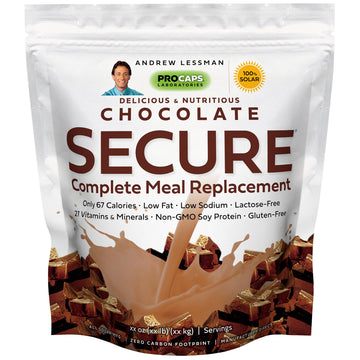 Andrew Lessman Secure Soy Complete Meal Replacement - Chocolate 100 Servings (Bag) - Only 67 Calories, 7 Grams Non-GMO Soy Prote