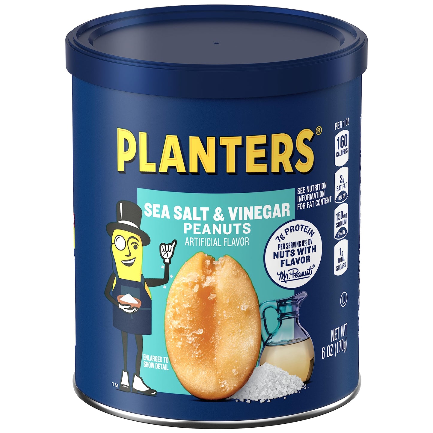 Planters Sea Salt & Vinegar Peanuts (6 oz Canister)