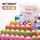 Gumballs For Gumball Machine - Shimmer Spring Mix 1 Inch Large Gumballs - Baseball Softball Bubble Gum For Kids - Sweet Chewing