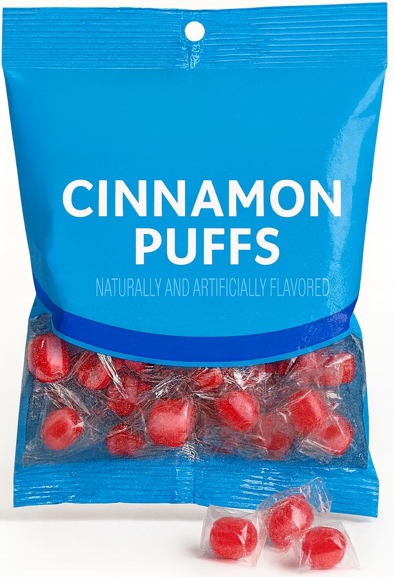 Sweet Smiles Soft Cinnamon Puffs Candy-4 OZ (Three Bags) | Melt Away Mint Individually Wrapped | Party Favors, Christmas, Hallow